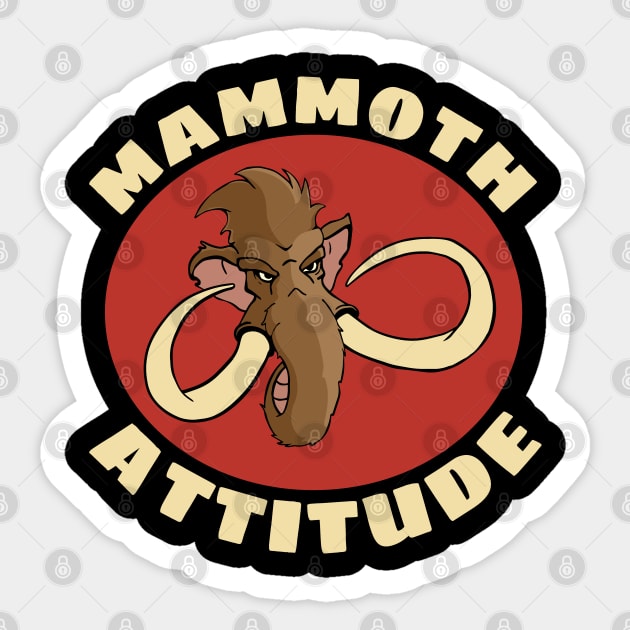 Woolly Mammoth Pun Mammoth Attitude Graphic Sticker by Huhnerdieb Apparel